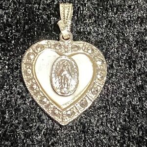 Vintage Blessed Mother Pendant